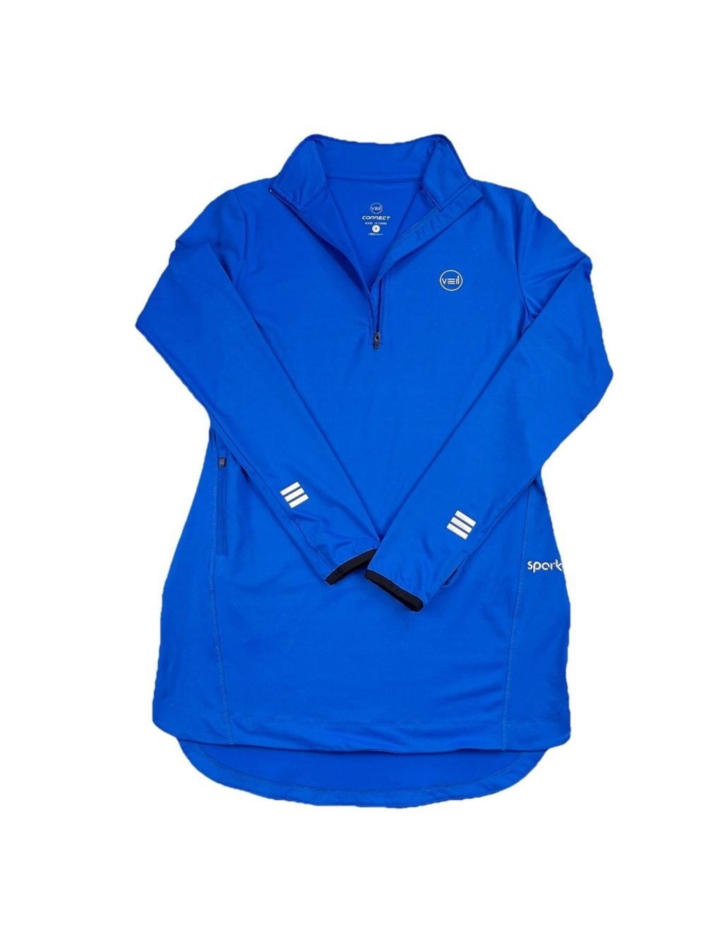 Blue Long Sleeve Quarter-Zip Pullover